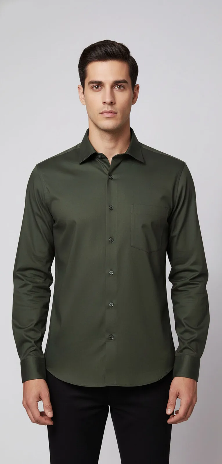 MITTY Olive Green Full sleeve shirt