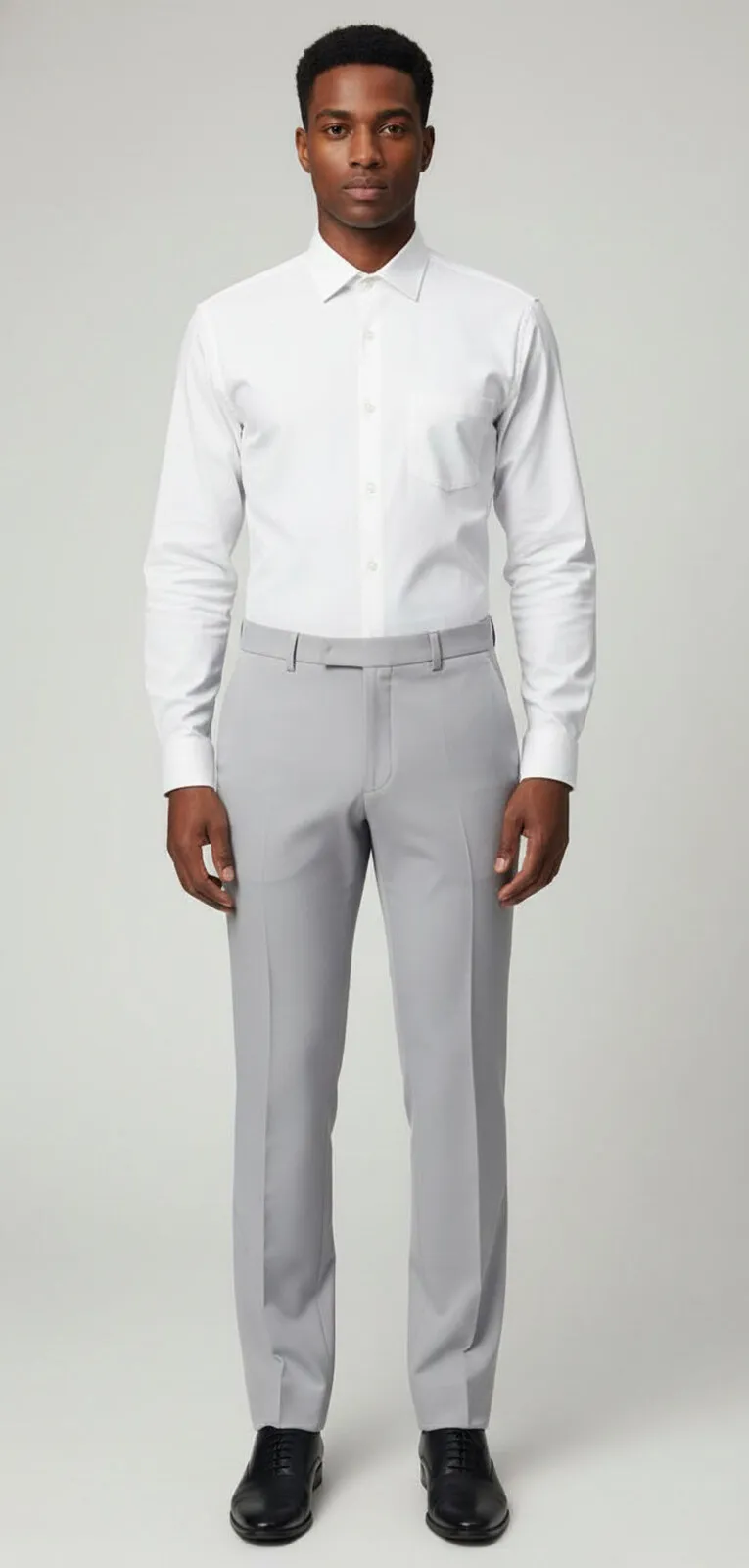 MITTY Light Grey Slim fit trousers